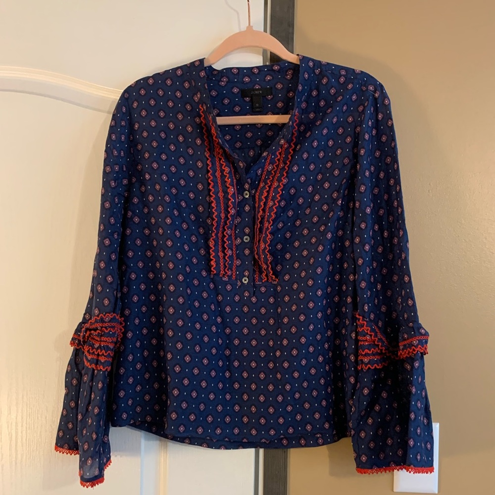 J Crew Peasant top size 10